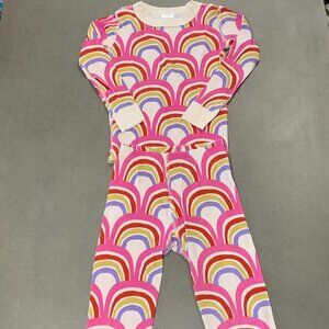 Hanna Andersson Rainbow Print Organic Cotton Pajamas Size 4